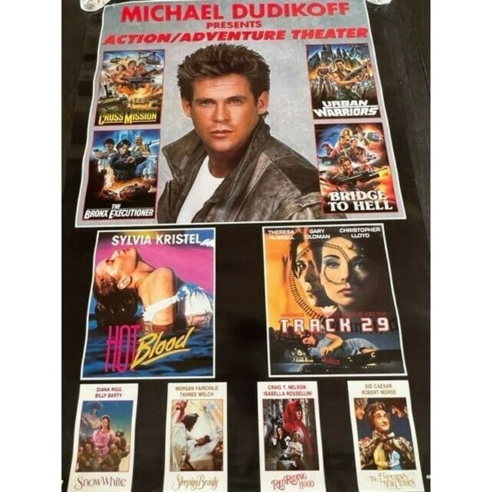 Movie Theater Cinema Poster Lobby Card 1980s Dudikoff Bridge Hell Track 29 Blood